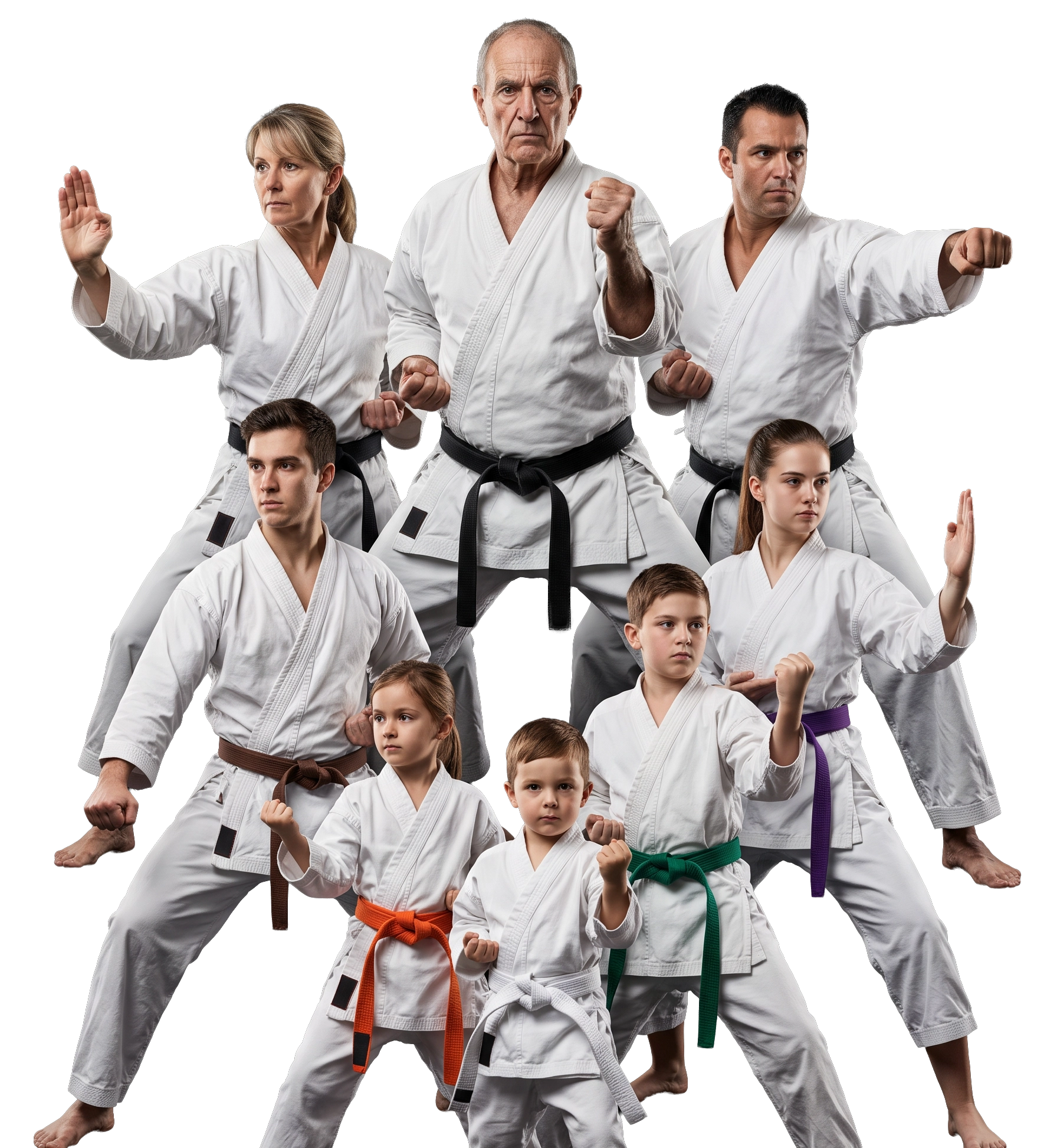 Allievi Sakura Karate Ramini durante una lezione
